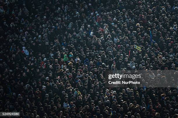 Pro-EU rally on Kiev's Independence Square. Photo: Sergii Kharchenko/NurPhoto