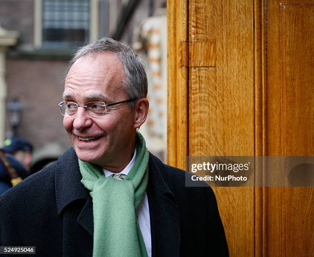 Henk Kamp, minister of econmic affairs arrieves at the Ministry of General Affairs on December 5, 2014 in The Hague, Netherlands. Every week on...