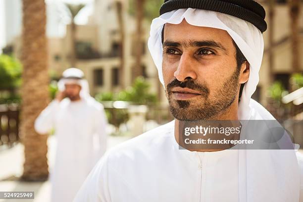 arabic sheik portrait - handsome muslim men stock pictures, royalty-free photos & images
