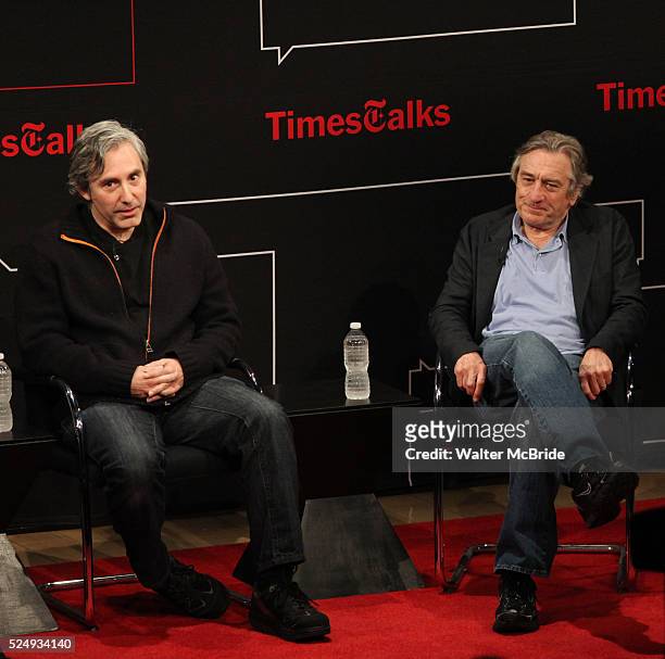Times Talks with Robert De Niro & Paul Weitz moderated by Janet Maslin at The Times Center on 3/13/2012 in New York City.