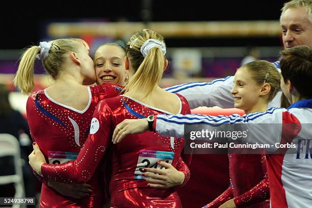 Visa Federation of International Gymnastics - Sophia Serseri, Clara Della Vedova, Anne Kuhm, Marine Brevet, Camille Coudret and Youna Dufournet of...