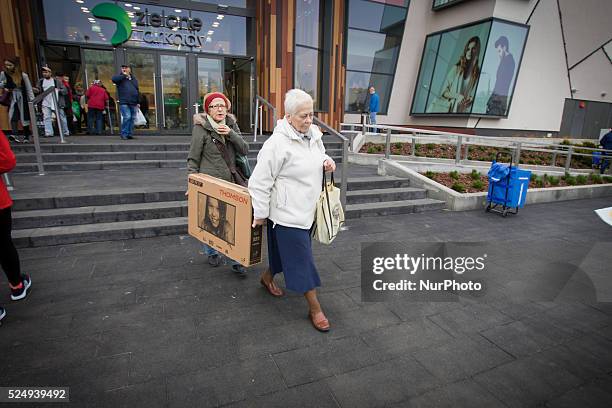 November 2015 - People are seen attending the opening of the Zielony Arkady , one of Poland's largest shopping malls on Friday. The recently elected...