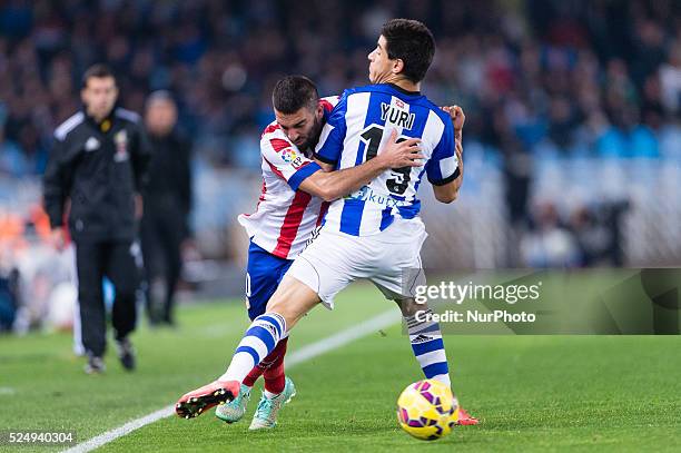 Arda in the match between Real Sociedad and Atletico Madrid, for Week 11 of the spanish Liga BBVA played at the Anoeta stadium, November 9, 2014....