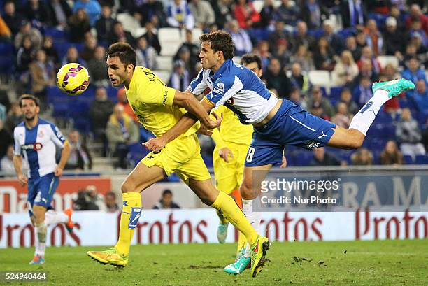 November-: Stuani in the game between RCD Espanyol and Villarreal, of the week 11 of the spanish Liga BBVA, disputed in the the Power8 Stadium on...
