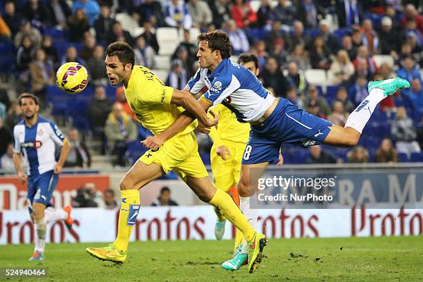 November-: Stuani in the game between RCD Espanyol and Villarreal, of the week 11 of the spanish Liga BBVA, disputed in the the Power8 Stadium on...