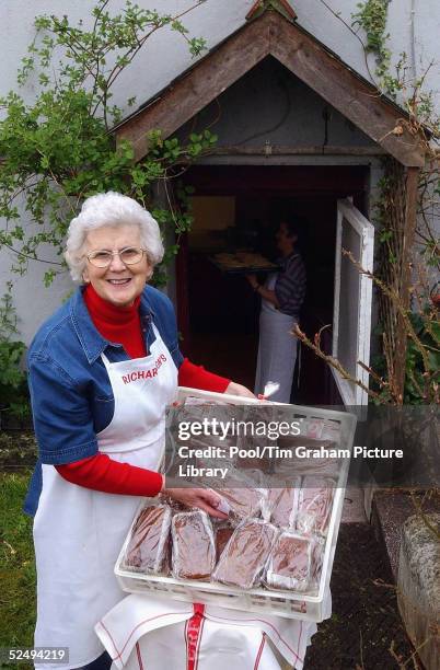 Etta Richardson with the type of cake that is going to be baked for the upcoming wedding of Prince Charles and Camilla Parker-Bowles. Etta Richardson...