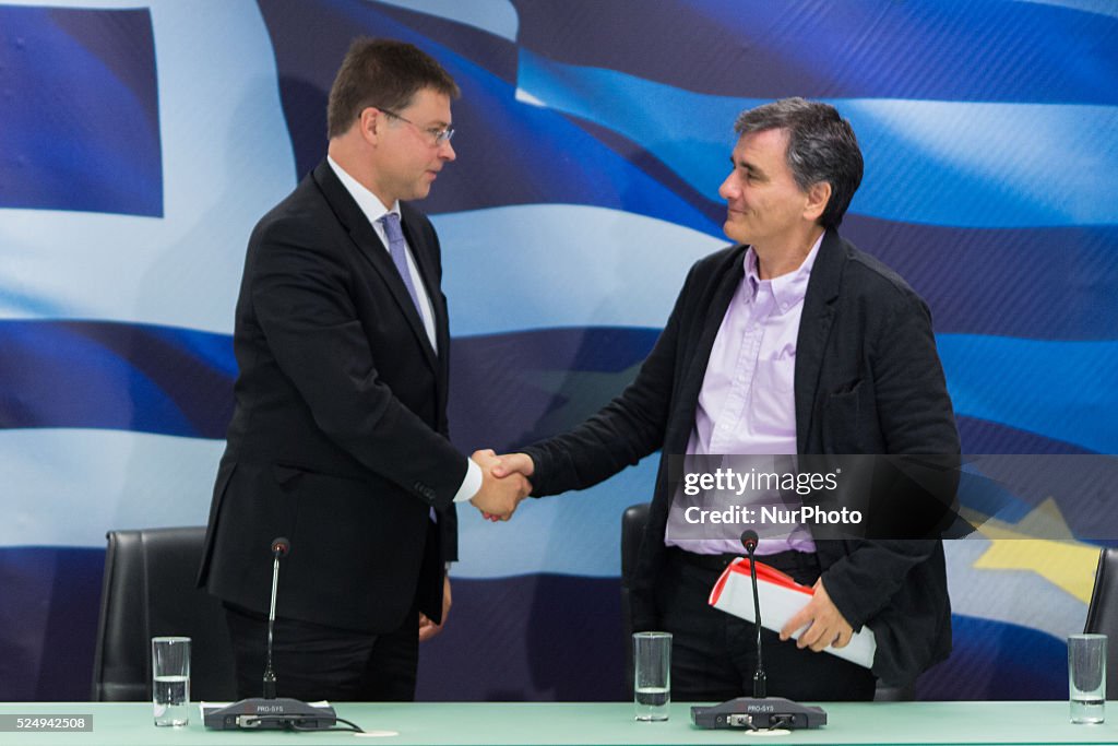 Valdis Dombroskis with Euclid Tsakalotos