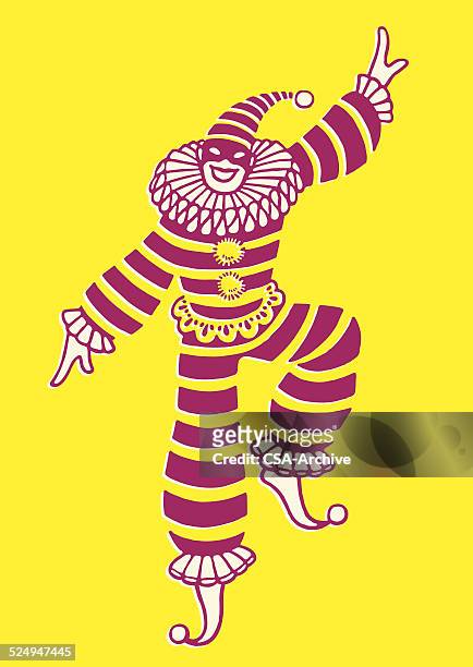 ilustrações, clipart, desenhos animados e ícones de ploceus palhaço - harlequin
