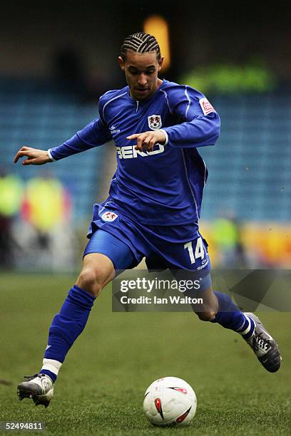 Curtis Weston of Millwall in action during the Coca-Cola Championship match between Millwall and leeds united at the New Den on March 6, 2005 in...