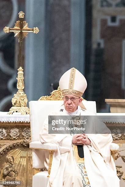 Pope Francis calls Armenian killings the 'first genocide of 20th century The head of Armenia's Orthodox Church Karekin II, during an Armenian-Rite...