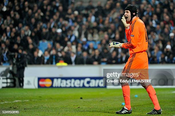 Chelsea's Petr Cech during the Olympique de Marseille vs. Chelsea FC UEFA Champions League Matchday 6 Group F at the Stade Velodrome on December 8th,...