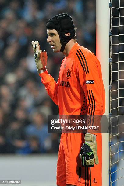 Chelsea's Petr Cech during the Olympique de Marseille vs. Chelsea FC UEFA Champions League Matchday 6 Group F at the Stade Velodrome on December 8th,...