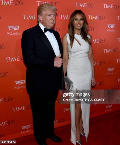 Republican Presidential candidate Donald Trump and wife Melania Trump attends the Time 100 Gala celebrating the Time 100 issue of the Most...