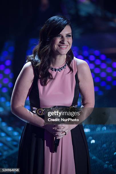 During the 66th Sanremo Music Festival on February 9, 2016.