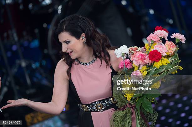 During the 66th Sanremo Music Festival on February 9, 2016.