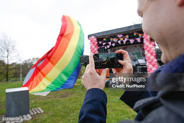 In The Hague on April 26, 2015 mayor Jozias van Aarsten unveiled the international LGBT monument, a monument for equal rights, diversity and respect....