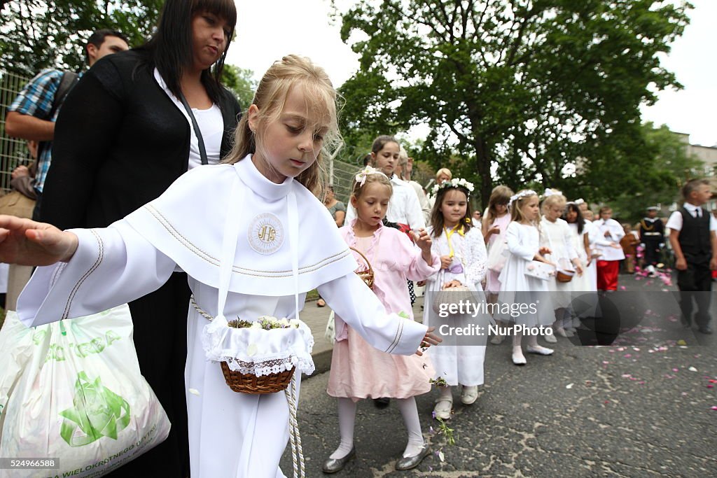 Corpus Christi procession in Gdynia, Poland