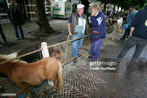 Horse dealers and their sticks used to keep the animals in place and calm. Every year on the 28th of July a horse market is held. The market...