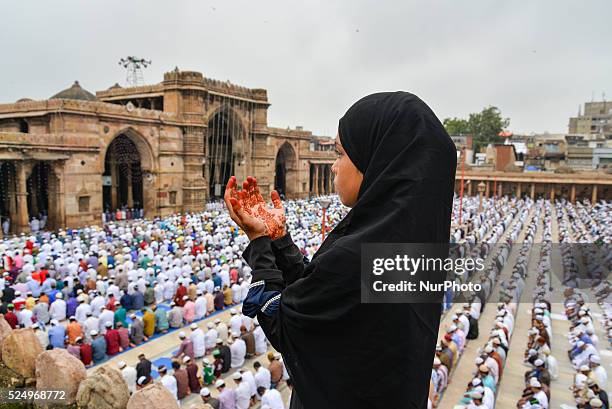 Muslims celebrating Eid al-Fitr which marks the end of the month of Ramadan, Eid al-Fitr is the end of Ramazan and the first day of the month of...