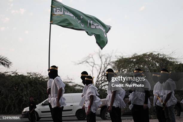 Bahrain , AlDaih - many Bahraini Shia'a muslims from different villages take a part in Aldaih village west of Manama the capital in chains procession...