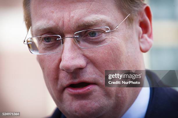 Ard van der Steur on 2nd April 2015 in The Hague, the newly seated minister of justice. Less than two weeks ago mister van der Steur took the oath...