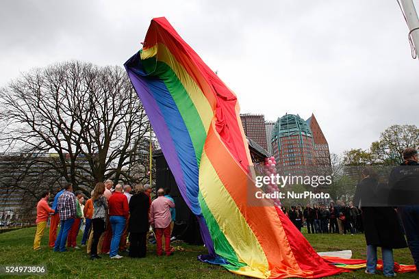 In The Hague on April 26, 2015 mayor Jozias van Aarsten unveiled the international LGBT monument, a monument for equal rights, diversity and respect....