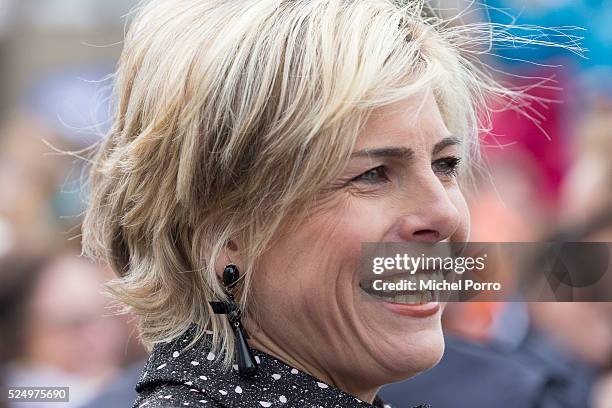 Princess Laurentien of The Netherlands attends celebrations marking the 49th birthday of King Willem-Alexander on King's Day on April 27, 2016 in...