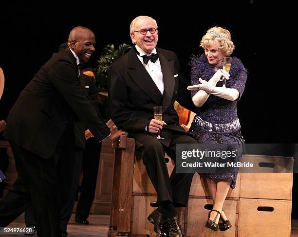 Blythe Danner Returns to Broadway: Correy West, Terry Beaver, Blythe Danner.during the Curtain Call for 'Nice Work If You Can Get It' at the Imperial...