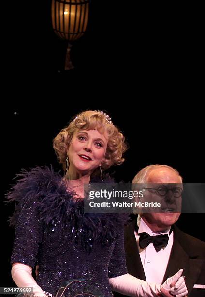 Blythe Danner Returns to Broadway: Blythe Danner, Terry Beaver.during the Curtain Call for 'Nice Work If You Can Get It' at the Imperial Theatre in...