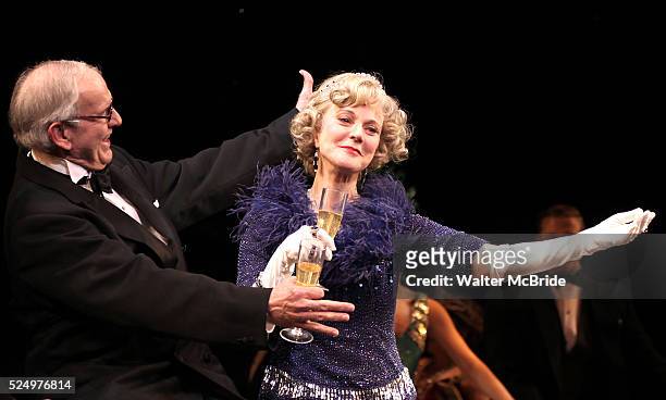 Blythe Danner Returns to Broadway: Terry Beaver, Blythe Danner .during the Curtain Call for 'Nice Work If You Can Get It' at the Imperial Theatre in...
