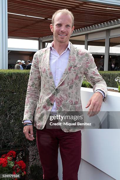 Marsel is wearing an Italia Messagerie jacket, Massimo Dutti white shirt, Scotch & Soda trousers, Italian shoes during the Barcelona Open Banc...