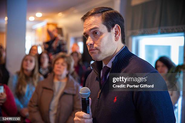 Republican presidential candidate Sen. Marco Rubio, R-Fla., speaks at a house party, Sunday, Jan. 3 in Bedford, N.H.