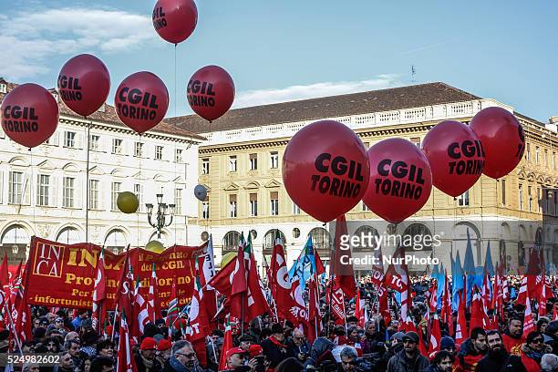 Thousands took part in the general strike of trade unions CGIL and UIL, to protest against the policies of the government of Prime Minister Matteo...