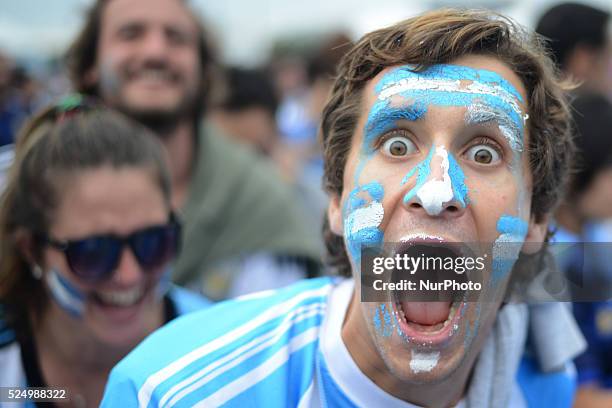 June. Near of 17000 Argentina supporters at the Fifa fan zone following the mach between Argentina and Nigeria, for the group F of the Fifa World Cup...