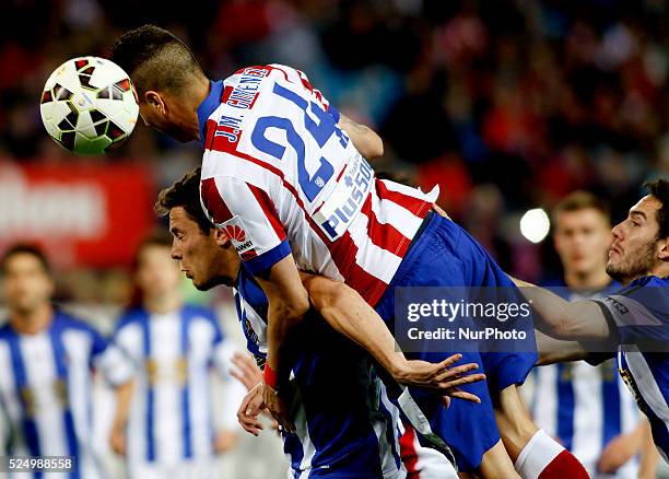 Atletico de Madrid's Uruguayan Defender Jose Maria Gimenez during the Spanish League 2014/15 match between Atletico de Madrid and Real Sociedad, at...