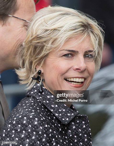 Princess Laurentien of The Netherlands attends celebrations marking the 49th birthday of the king on King's Day on April 27, 2016 in Zwolle,...