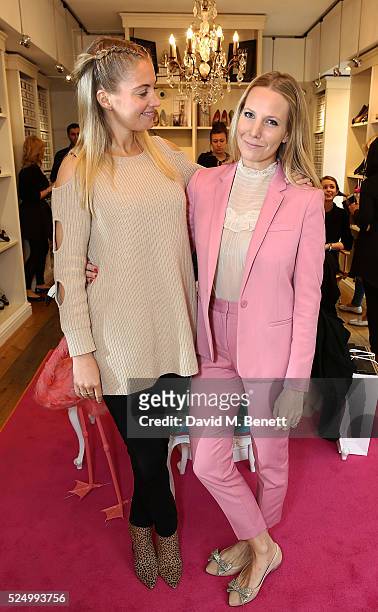 Marissa Montgomery and Alice Naylor-Leyland attend the launch of Alice Naylor-Leyland's new children's shoe collection with French Sole on April 27,...