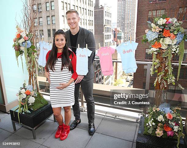 Catherine Lowe and Sean Lowe pose for a photo at the #Amazinghood Baby Shower at Gansevoort Park Avenue on April 27, 2016 in New York City.