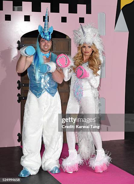 Kieran Hayler and Katie Price attend a press launch for the new reality series 'Katie Price's Pony Club' at The Worx on April 27, 2016 in London,...