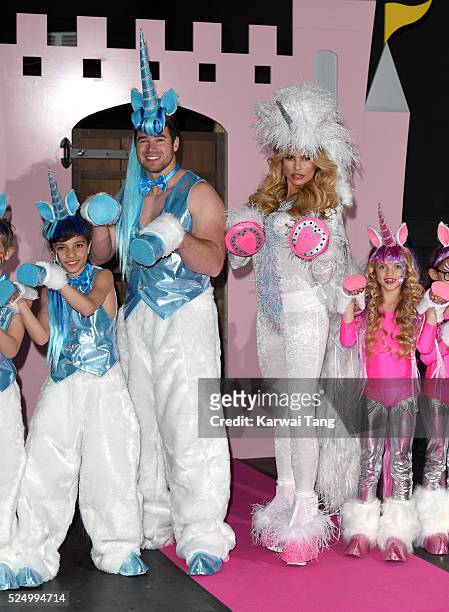Junior Savva Andreas Andre, Kieran Hayler, Katie Price and Princess Tiaamii Crystal Esther Andre attend a press launch for the new reality series...