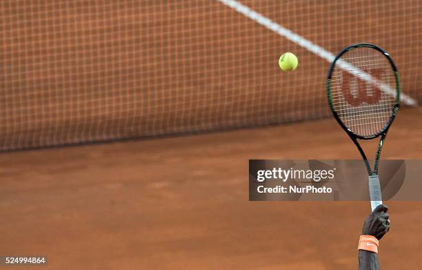 Serena Williams of American in action in his match against Anastasija Pavljucenkova of the Rusiia on Day Three of the The Internazionali BNL d'Italia...