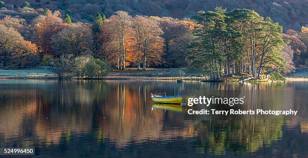 autumn reflections - coniston stock pictures, royalty-free photos & images