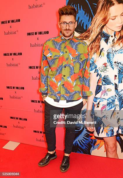 Designer Henry Holland attends the launch of House of Holland's first interiors collection with Habitat at Habitat Tottenham Court Road on April 27,...