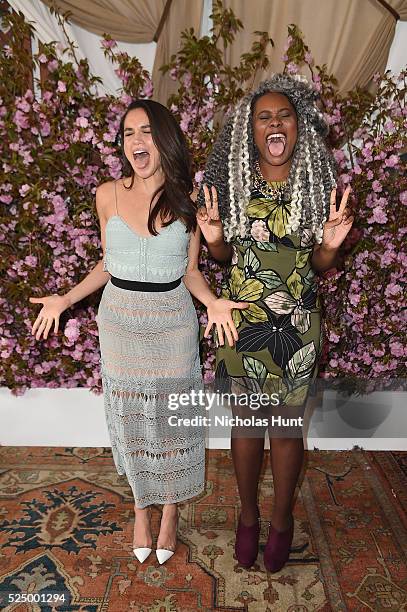 Mentor Meghan Markle and honoree Crystal Valentine attend Glamour and L'Oreal Paris Celebrate 2016 College Women Of The Year at NoMad Hotel Rooftop...