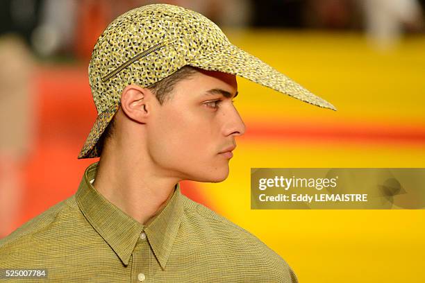 Model presents a creation from the Spring/Summer 2012/2013 Men's collection of Kenzo at the Paris Fashion Week, in Paris, France, 30 June 2012. The...