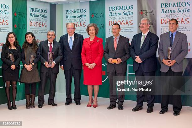 Queen Sofia attends 'Queen Sofia Against Drugs' awards ceremony at the Red Cross foundation building on December 9, 2014 in Madrid, Spain.