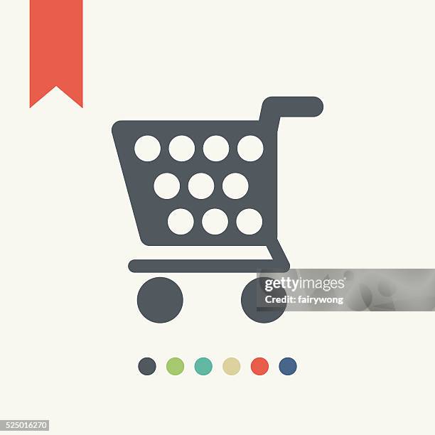 shopping cart icon - convenient store stock illustrations