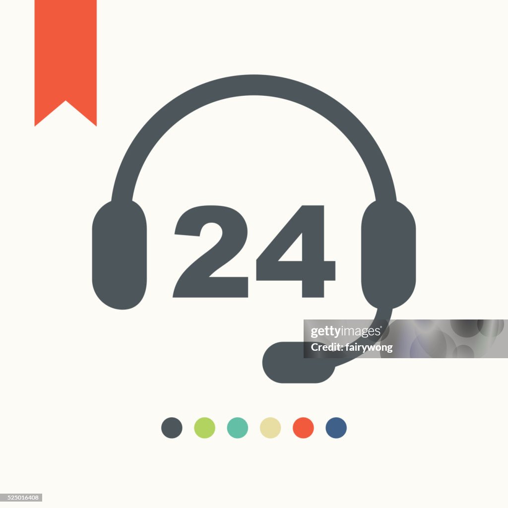 24 hour service icon