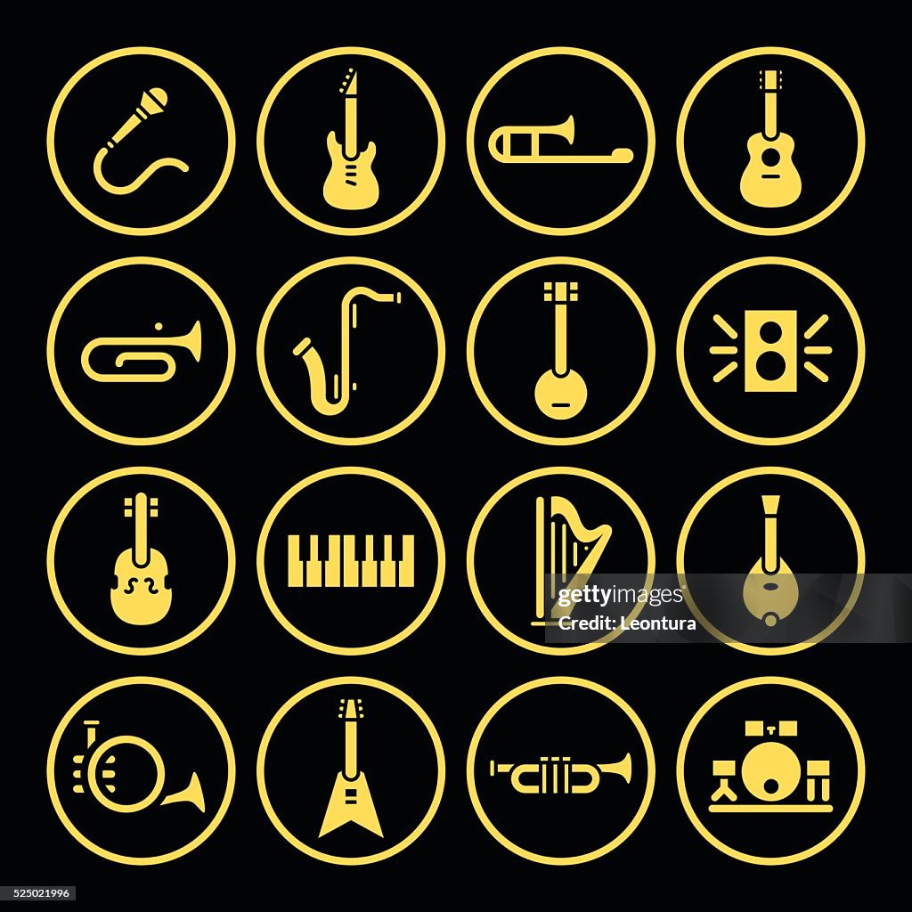 Symbol Instrumente Instrument Symbole Stock-Illustration - Getty Images
