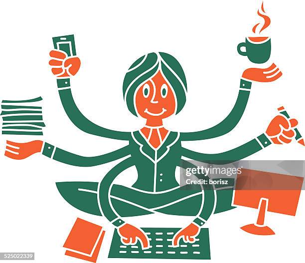 47 Small Business Multi Tasking High Res Illustrations - Getty Images